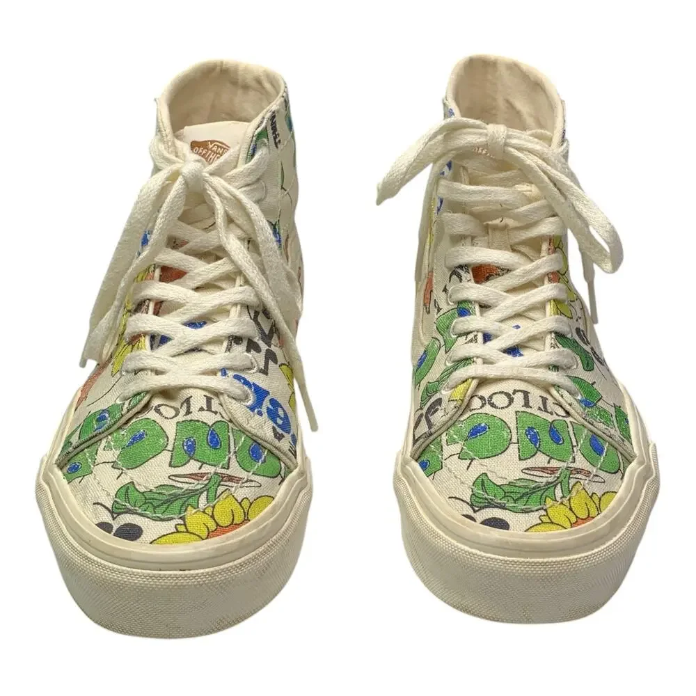 Vans Sk8-Hi Tapered Eco Theory Positivity Sneakers M8 W9.5 Sunflower Skate Shoes